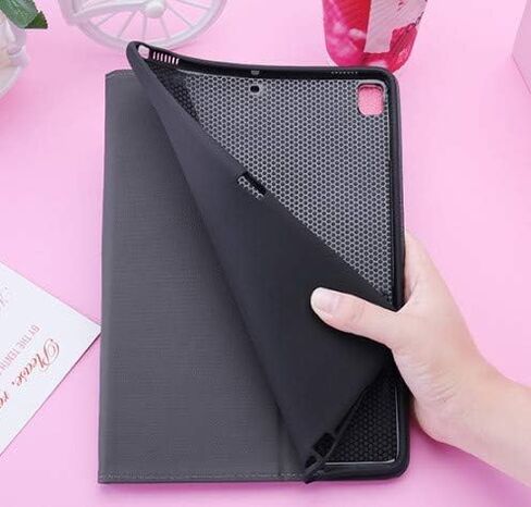 iPad Air 10.5" (3rd Generation) 2019 Case, iPad Pro 10.5" 2017 Case, Pink Flamingo 3D embroideries Smart auto Sleep/Wake with Stand Folio PU Crocodile Leather Hard Cover Case (Flamingo) (Flamingo) in Saudi Arabia