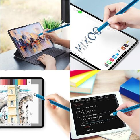 3 عبوات من أقلام اللمس ذات الطرف الشبكي الدقيق الدقيقة مقاس 7.3 بوصة لشاشات اللمس مع أطراف شبكية قابلة للاستبدال، وأقلام لمس عالمية طويلة للغاية وقطعة قماش للتنظيف (أسود، أزرق، أحمر) in Kuwait