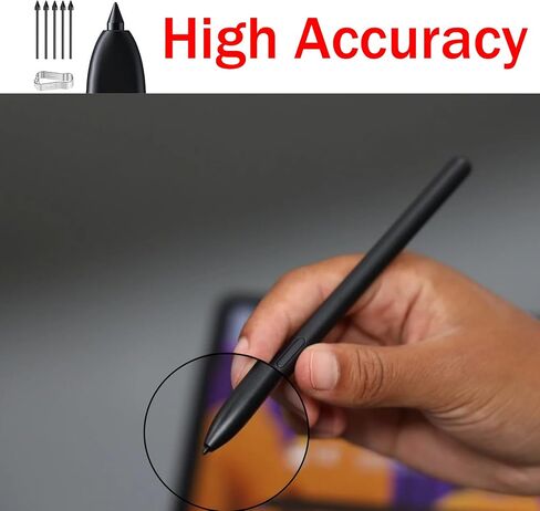 5 قطع أطراف ناعمة لقلم Samsung Galaxy S9 Ultra S Pen/أطراف متوافقة مع Galaxy Tab S9 Ultra/S9 Plus/S9 S Pen/Tab S9 FE (أسود) محول من النوع C in Kuwait