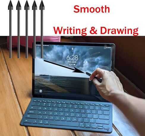 5 قطع أطراف ناعمة لقلم Samsung Galaxy S9 Ultra S Pen/أطراف متوافقة مع Galaxy Tab S9 Ultra/S9 Plus/S9 S Pen/Tab S9 FE (أسود) محول من النوع C in Kuwait