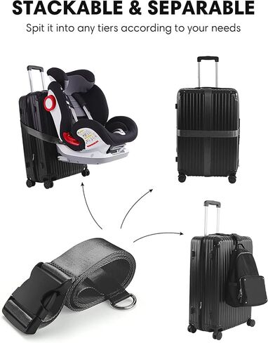 حزام سفر لمقعد السيارة، حزام سفر لمقعد السيارة، حزام أمتعة مقعد السيارة لتحويل مقعد سيارتك وحمل الأمتعة في عربة وحامل مقعد السيارة في المطار!!! in Kuwait