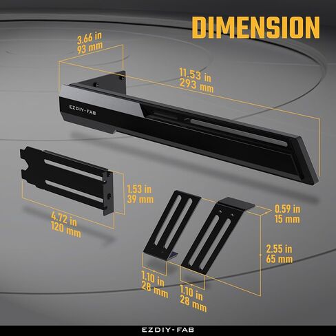 EZDIY-FAB 5V ARGB GPU Holder Brace Graphics Card GPU Support Video Card Holder Bracket, Strenchable Structure, Video Card Sag Holder/Holster Bracket Support RX7990XTX, RTX4090, Black-341 in Kuwait