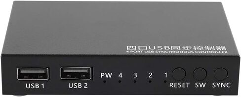 Generic 1 لـ 4 وحدة تحكم مزامنة ماوس لوحة المفاتيح USB، 4 منافذ KVM Switcher Splitter، تحكم متزامن، سرعة عالية تصل إلى 12 ميجابت في الثانية، التوصيل والتشغيل بدون سائق، Generic60gacpy2e3 in Kuwait