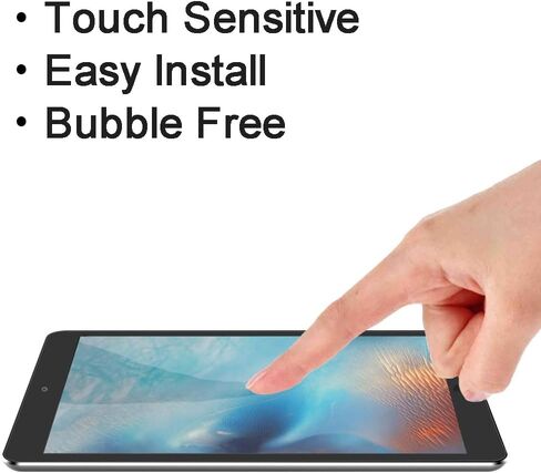 تصميم لجهاز Apple 9.7 بوصة iPad 6th / 5th / iPad Air 2 / iPad Air 1 واقي شاشة من الزجاج المقوى، مضاد للخدش، خالٍ من الفقاعات، عالي الوضوح (عبوة من قطعتين) in Saudi Arabia