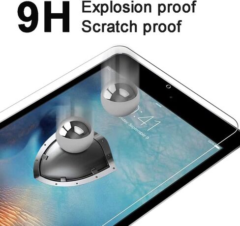 تصميم لجهاز Apple 9.7 بوصة iPad 6th / 5th / iPad Air 2 / iPad Air 1 واقي شاشة من الزجاج المقوى، مضاد للخدش، خالٍ من الفقاعات، عالي الوضوح (عبوة من قطعتين) in Saudi Arabia