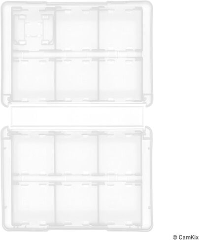 CamKix Game Case Compatible with Nintendo 3DS - Fits up to 44 Games, 4 SD Cards, 4 Micro SD/TF Cards and 4 Stylus Pens - Protective Storage System - 2x Game Card Organizer - Black and White in Saudi Arabia