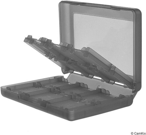 CamKix Game Case Compatible with Nintendo 3DS - Fits up to 44 Games, 4 SD Cards, 4 Micro SD/TF Cards and 4 Stylus Pens - Protective Storage System - 2x Game Card Organizer - Black and White in Saudi Arabia