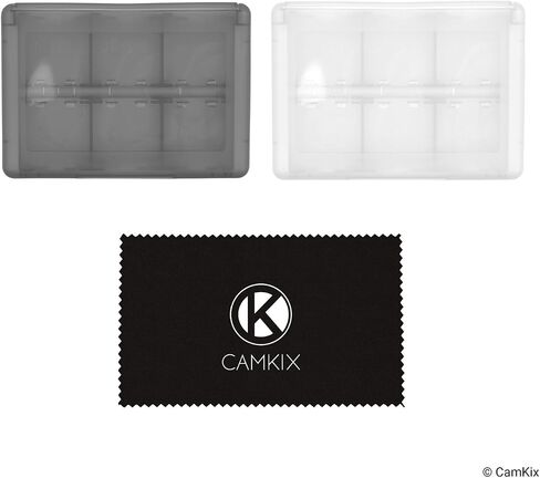CamKix Game Case Compatible with Nintendo 3DS - Fits up to 44 Games, 4 SD Cards, 4 Micro SD/TF Cards and 4 Stylus Pens - Protective Storage System - 2x Game Card Organizer - Black and White in Saudi Arabia
