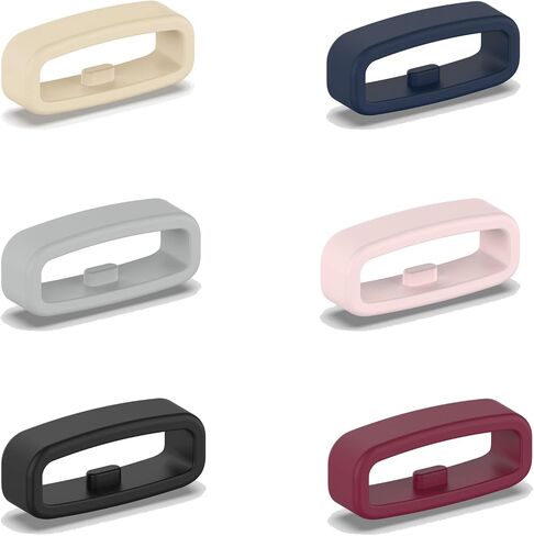 حافظات السوار متوافقة مع Garmin Vivoactive 4S/Vivomove 3S/Venu 2S/Vivosport/Vivosmart HR&HR+/Approach X10&X40، حلقات تثبيت من السيليكون وحلقة أمان/حامل/مثبت in Saudi Arabia