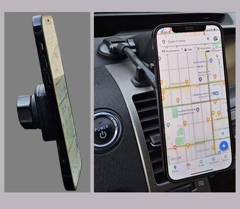 Magnetic Car Phone Holder Mount Gooseneck 11-Inch Flexible Arm for Windshield Dashboard Mobile Holders 360-Degree Rotation, Strength Suction Cup, Anti-Shake Stabilizer Compatible All Cell Phones in Saudi Arabia