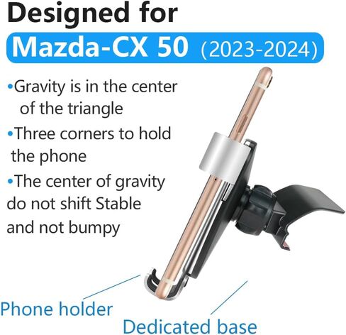 حامل هاتف السيارة لمازدا CX-50 CX50 2023 2024 SUV اكسسوارات السيارات الداخلية أفضل الهواتف المحمولة جبل الهاتف المحمول مهد المحمول شحن الملاحة قوس تنفيس الهواء حامل الشاشة الملحقات in Saudi Arabia