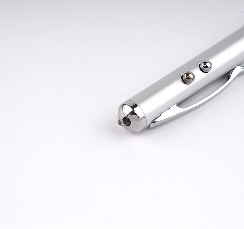 Metal Multi-Function Pen, Touch Screen Stylus, Flashlight with White Light, Infrared, Creative Christmas and Birthday Gifts (2 Silver) in Saudi Arabia