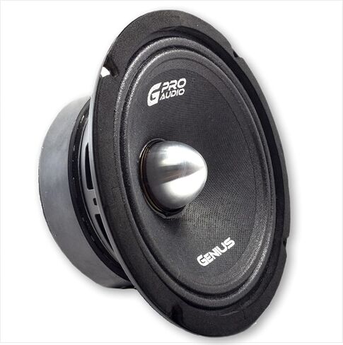 Genius Audio GPRO-M108B 8 مكبرات صوت متوسطة المدى، 400 واط بحد أقصى - 200 واط RMS، صوت احترافي، مكبر صوت للسيارة من الألومنيوم، مغناطيس فيريت، 4 أوم، مخروط ورقي مقوى (مكبر صوت واحد) in Kuwait