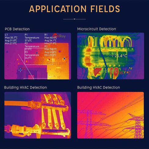 كاميرا InfiRay (Android فقط) T2S+ الحرارية، كاميرا Android Type-C T2S Plus بالأشعة تحت الحمراء تصوير حراري للهواتف الذكية، دقة 256X192 IR، عدسة ماكرو 8 مم، -20 درجة مئوية ~ 450 درجة مئوية، نطاق درجة الحرارة، القدرة على التحليل in Kuwait