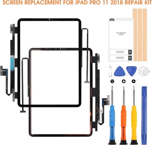 شاشة لمس لجهاز iPad Pro 11 بديل شاشة اللمس الثانية لجهاز iPad Pro 11 الجيل الأول 2018 محول رقمي A1980 A2013 A1934 A1979 زجاج مع مجموعات إصلاح (أسود، وليس شاشة LCD) in Saudi Arabia