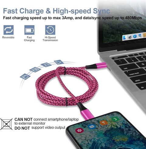 كتلة شاحن حائط سريع USB C لـ Google Pixel 7 Pro 6a 6 Pro 5a 5 4a 4 XL 3a 3XL، Samsung Galaxy S23+، S22، S21، S20، S10، Note 20/10، 20W 3A PD USB C Android محول طاقة للهاتف و6 أقدام كابل من النوع C إلى C in Saudi Arabia