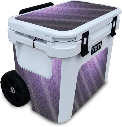Glossy Glitter Skin Compatible with Yeti Roadie 32 Wheeled Cooler - Antique Purple - Premium 3M Vinyl Protective Wrap Decal Cover - Easy to Apply | Crafted in The USA by MightySkins in Saudi Arabia