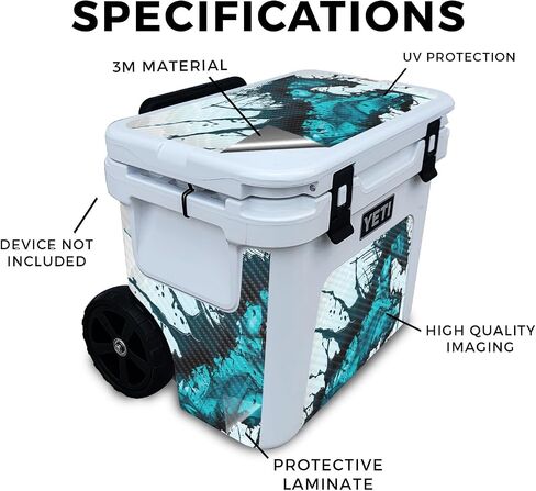 Glossy Glitter Skin Compatible with Yeti Roadie 32 Wheeled Cooler - Antique Purple - Premium 3M Vinyl Protective Wrap Decal Cover - Easy to Apply | Crafted in The USA by MightySkins in Saudi Arabia