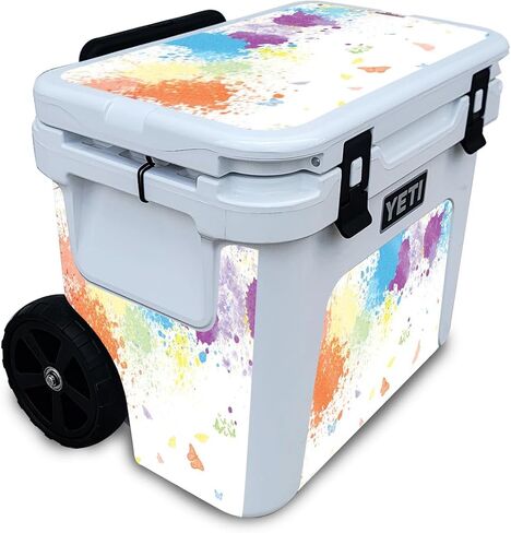 غلاف مبرد لامع لامع متوافق مع مبرد Yeti Roadie 32 ذو العجلات - دفقة من الألوان - غطاء لاصق واقٍ من الفينيل 3M ممتاز - سهل الاستخدام | صُنع في الولايات المتحدة الأمريكية بواسطة MightySkins in Saudi Arabia
