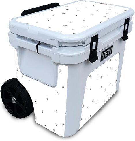 غلاف مبرد متوافق مع المبرد ذو العجلات Yeti Roadie 32 - نمط البكسل - غطاء لاصق واقٍ من الفينيل 3M ممتاز - سهل الاستخدام | صُنع في الولايات المتحدة الأمريكية بواسطة MightySkins in Kuwait