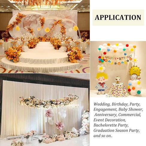 Professional Backdrop Stand Pipe Kit,10'x10' Heavy Duty Background Support System Curtain Frame Telescopic with Steel Base for Wedding Party Photography Trade Show Display in Saudi Arabia