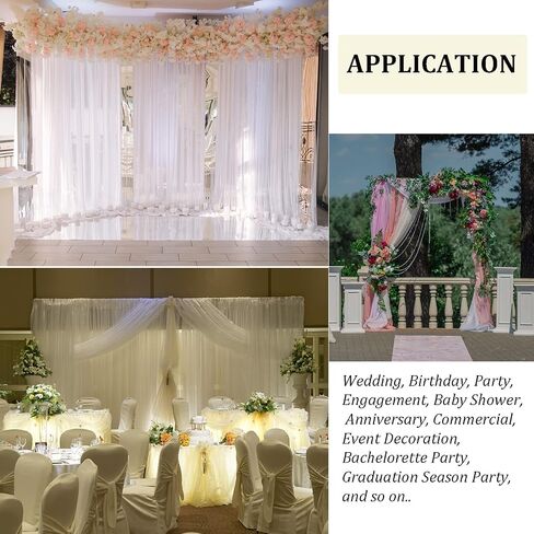 Professional Backdrop Stand Pipe Kit,10'x10' Heavy Duty Background Support System Curtain Frame Telescopic with Steel Base for Wedding Party Photography Trade Show Display in Saudi Arabia