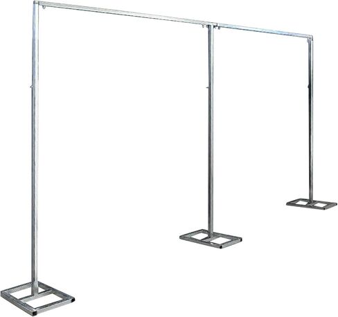 Professional Backdrop Stand Pipe Kit,10'x10' Heavy Duty Background Support System Curtain Frame Telescopic with Steel Base for Wedding Party Photography Trade Show Display in Saudi Arabia