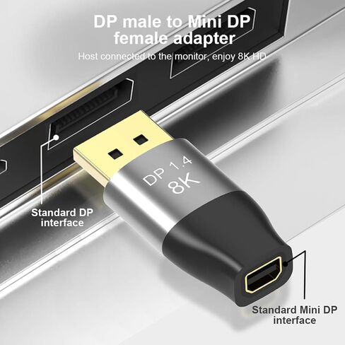 chenyang Standard DisplayPort Male to Mini DP DisplayPort Female Adapter for Displays PC Laptops Monitors in Saudi Arabia