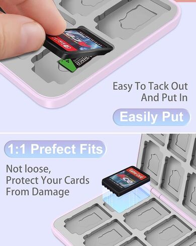 Xinocy for Nintendo Switch Game Case with 24 Game Holder Slots and 24 SD Micro Card Slots for Nintendo Switch/Lite/OLED,Cute Cartoon Games Cartridge Cases for Boys Kids Girls Kawaii Storage Box, Xing in Saudi Arabia