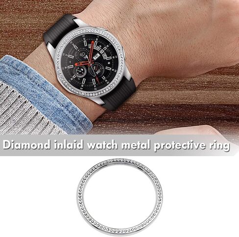 Watch Bezel Ring Compatible with Galaxy Watch 4 Anti Scratch Protection Case Bezel Loop Adhesive Cover Diamond Decorative Watch Accessory in Saudi Arabia