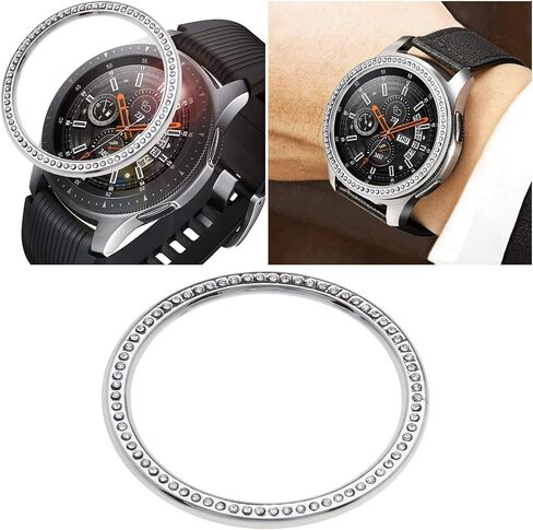 Watch Bezel Ring Compatible with Galaxy Watch 4 Anti Scratch Protection Case Bezel Loop Adhesive Cover Diamond Decorative Watch Accessory in Saudi Arabia