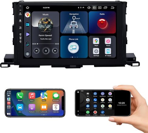 Roadanvi X12 8G+128G 10.2" Car Radio Headunit for Toyota Highlander 2015 2016 2017 2018 2019 Wireless Carplay Android Auto 1280x720 QLED Touch Screen Car Stereo Wifi 4G LTE GPS Navigation in Saudi Arabia