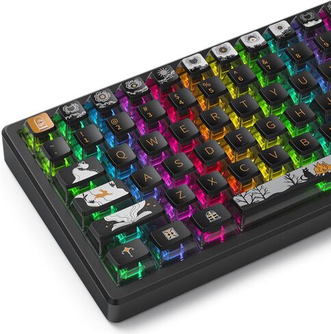 Milk Cover Keycaps PBT Dye-Sublimation XDA Profile English Custom Keycaps 60 Percent ANSI US Layout for 61 64 68 87 104 108 Mechanical Keyboard(Milk cover) in Saudi Arabia