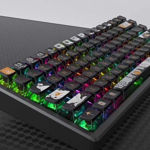 Milk Cover Keycaps PBT Dye-Sublimation XDA Profile English Custom Keycaps 60 Percent ANSI US Layout for 61 64 68 87 104 108 Mechanical Keyboard(Milk cover) in Saudi Arabia