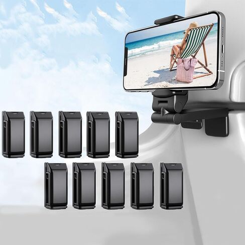 10 PACK Airplane Phone Holder for iPhone Samsung and other Phones Travel Essentials Accessories Cruise car Mount Cell Stand air Plane Table seat Desk clip Flight Vacation Universal Size Hands Free in Saudi Arabia