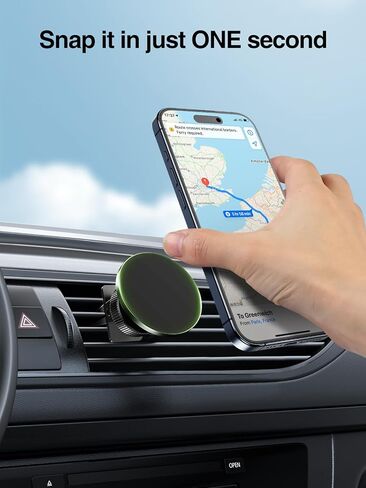 حامل هاتف مغناطيسي للسيارة من Elitehood، حامل هاتف مغناطيسي قوي قابل للتعديل 360 درجة، حامل هاتف مغناطيسي لفتحة تهوية السيارة، لحامل Magsafe للسيارة متوافق مع iPhone 15 14 13 Pro Max Plus Mini in Kuwait
