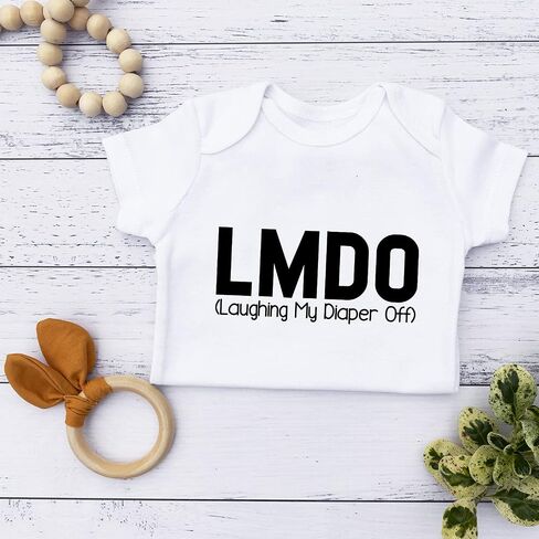Printique Organic GOTS Certified Baby Onesie Unisex Bodysuit 0-18 months - Sarcastic Quotes in Saudi Arabia
