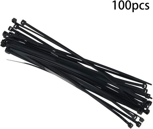 Heyiarbeit Zip Ties 6 بوصات، 200 قطعة من أربطة كابل النايلون، أربطة بسحاب أسود، أربطة بسحاب من البلاستيك الفاخر، أربطة سلكية ذاتية القفل، لفافات سلكية للمنزل والمكتب والحديقة وورشة عمل المرآب in Saudi Arabia