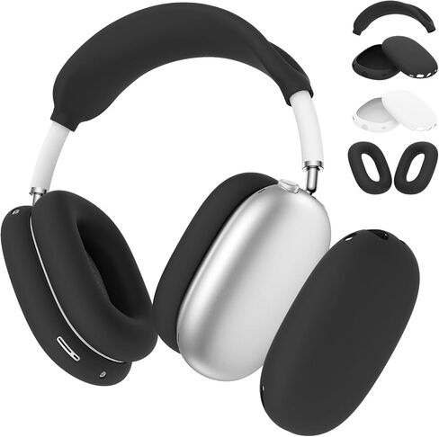 أغطية حافظة من السيليكون 7 في 1 من BRG لأجهزة AirPods Max، أغطية وسادات الأذن مقاومة للعرق / أغطية أكواب الأذن / غطاء عصابة الرأس لسماعات AirPods Max، ملحقات واقيات ناعمة لأجهزة Apple AirPods Max in Kuwait