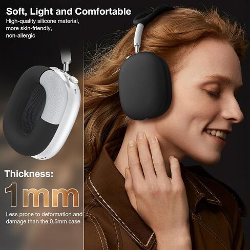 أغطية حافظة من السيليكون 7 في 1 من BRG لأجهزة AirPods Max، أغطية وسادات الأذن مقاومة للعرق / أغطية أكواب الأذن / غطاء عصابة الرأس لسماعات AirPods Max، ملحقات واقيات ناعمة لأجهزة Apple AirPods Max in Kuwait