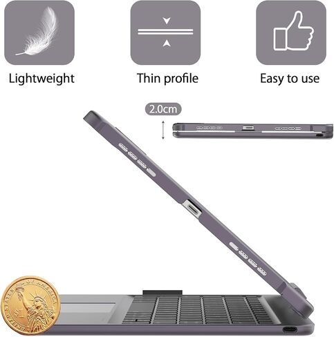 حافظة لوحة مفاتيح BORIYUAN Touchpad لجهاز iPad الجيل العاشر 10.9 بوصة 2022 - لوحة تتبع متعددة اللمس، 7 ألوان خلفية، حافظة ذكية قابلة للدوران 360 درجة مع لوحة مفاتيح لوحة اللمس لجهاز iPad 10.9 بوصة الجيل العاشر 2022 - رمادي in Kuwait