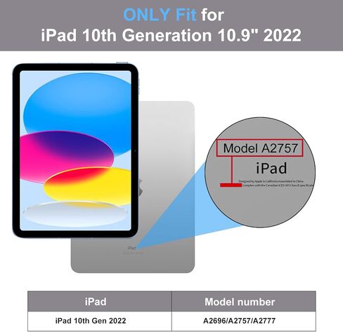 حافظة لوحة مفاتيح BORIYUAN Touchpad لجهاز iPad الجيل العاشر 10.9 بوصة 2022 - لوحة تتبع متعددة اللمس، 7 ألوان خلفية، حافظة ذكية قابلة للدوران 360 درجة مع لوحة مفاتيح لوحة اللمس لجهاز iPad 10.9 بوصة الجيل العاشر 2022 - رمادي in Kuwait