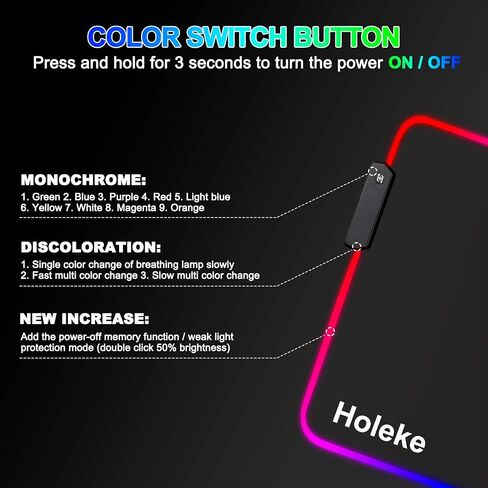 RGB Gaming Mousepad LED Mouse Pad Large Mice Pads with Non-Slip Rubber Base Mouse Mat for Computer Mouse Mat for Computer Lion Mouse Pad (Red) in Saudi Arabia
