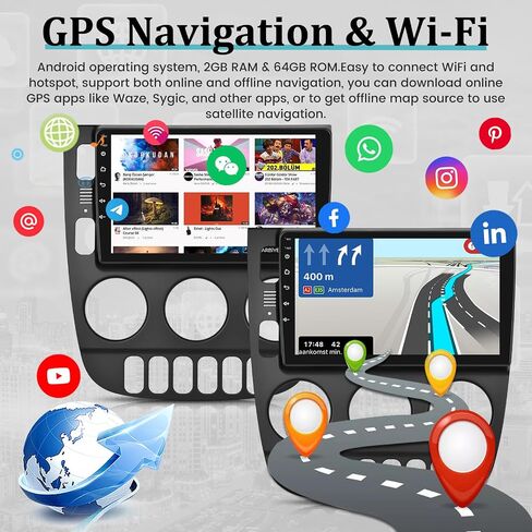 [2+64G] لسيارة Mercedes Benz W163 ML320 ML350 ML400 ML500 1997-2005 ترقية راديو - 9 بوصة Android 13 شاشة لمس ستيريو - Carplay/Android Auto/1080P/EQ/WiFi/Mirror Link/SWC + كاميرا احتياطية AHD + ميكروفون in Saudi Arabia