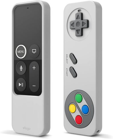 elago R4 Retro Apple TV Remote Case Compatible with Apple TV Siri Remote 1st Generation - Classic Controller Design [Non-Functional], Lanyard Included [US Patent Registered] (Black) in Saudi Arabia