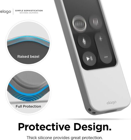 elago R4 Retro Apple TV Remote Case Compatible with Apple TV Siri Remote 1st Generation - Classic Controller Design [Non-Functional], Lanyard Included [US Patent Registered] (Black) in Saudi Arabia