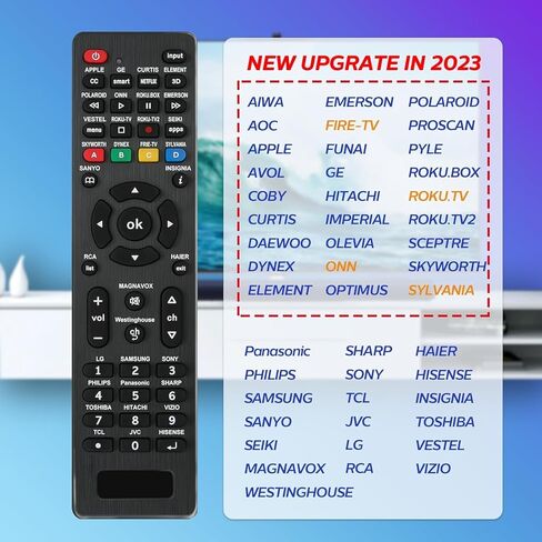 جهاز تحكم عن بعد عالمي لـ RCA، Westinghouse، Emerson، LG، Samsung، Insignia، Magnavox، Element والمزيد من العلامات التجارية جهاز التحكم عن بعد العالمي للتلفزيون (RC-G008) in Kuwait