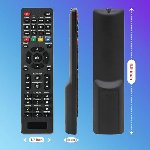 جهاز تحكم عن بعد عالمي لـ RCA، Westinghouse، Emerson، LG، Samsung، Insignia، Magnavox، Element والمزيد من العلامات التجارية جهاز التحكم عن بعد العالمي للتلفزيون (RC-G008) in Kuwait