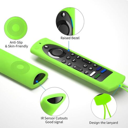 [3-Pack] Climberer Firetv Glow-in-The-Dark Remote Covers for Toshiba/Insignia Fire 4k max Remote NS-RCFNA-21 2021-2024 Durable Silicone Cases with Glowing Feature & Attached Lanyards (Macaron) in Saudi Arabia