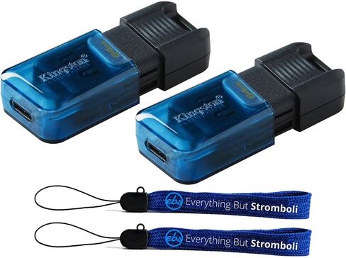 Kingston 2 Pack 64GB DataTraveler 80 M Flash Drive DT80M/64GB - حزمة مع 2 كل شيء ما عدا سترومبولي in Saudi Arabia